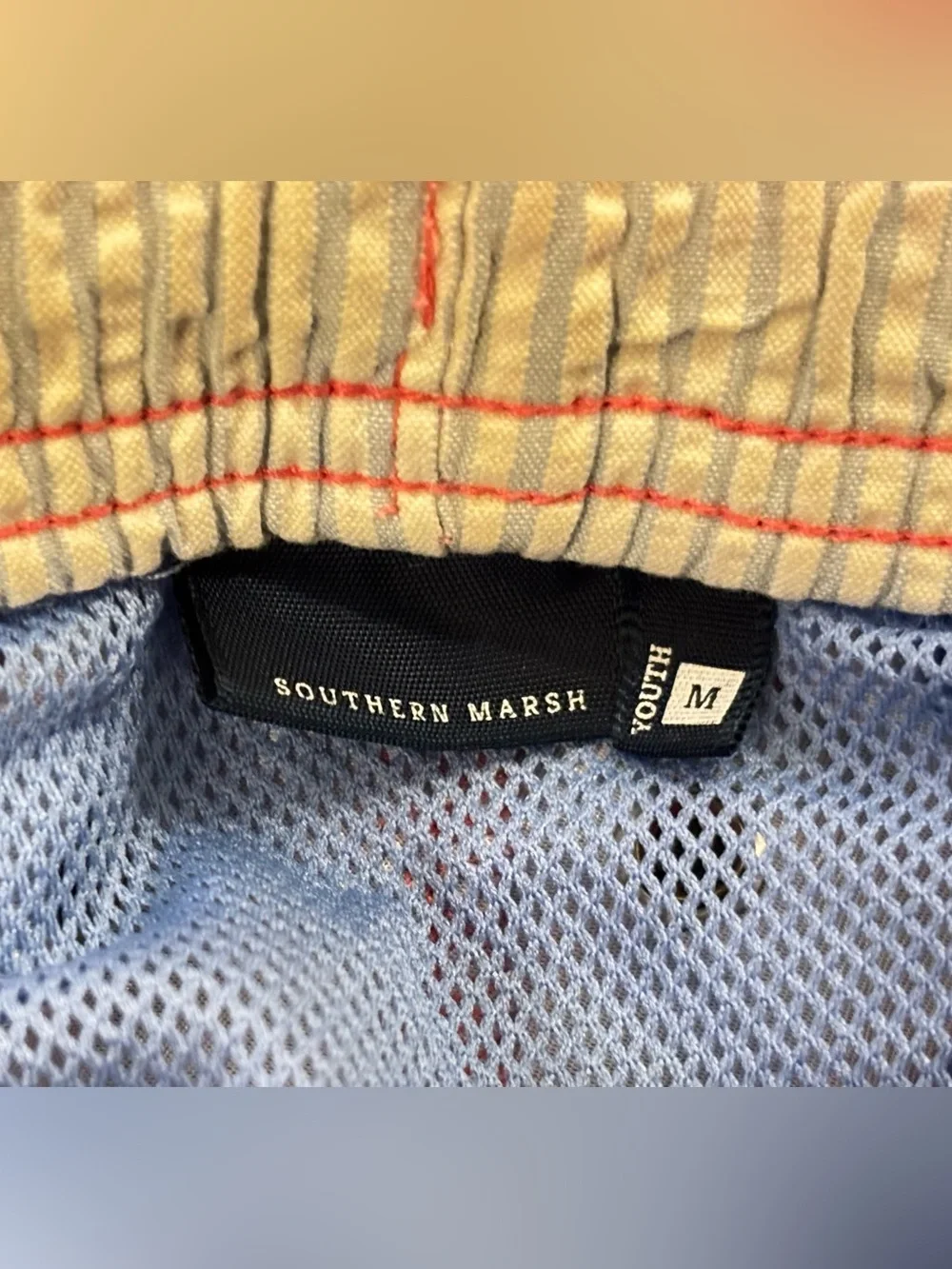 Southern Marsh Light Blue Mesh Lined Swim Shorts